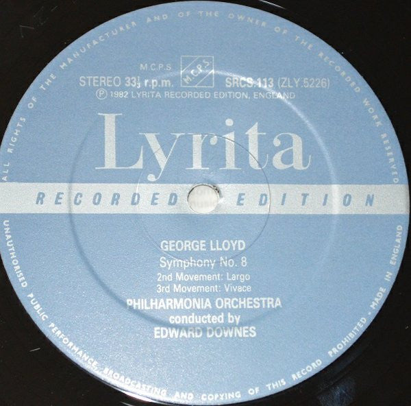 George Lloyd - Philharmonia Orchestra Conducted By Edward Downes : Symphony No. 8 (LP)