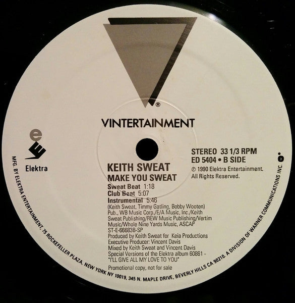 Keith Sweat : Make You Sweat (12", Promo)