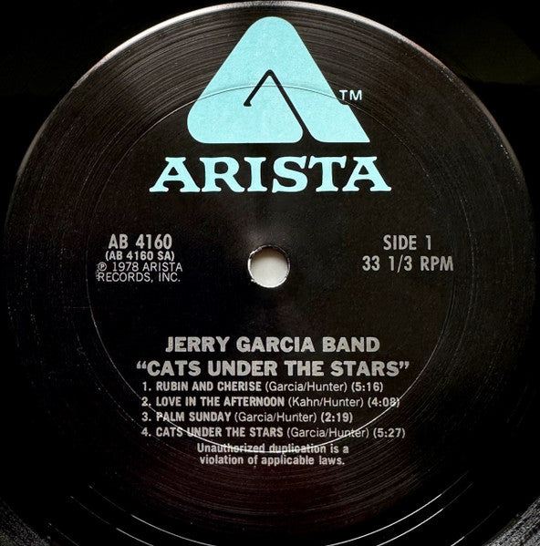 The Jerry Garcia Band : Cats Under The Stars (LP, Album, San)