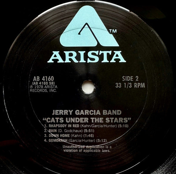 The Jerry Garcia Band : Cats Under The Stars (LP, Album, San)