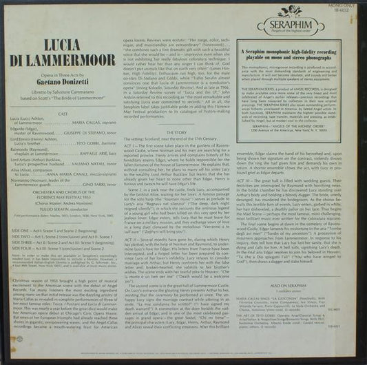 Maria Callas, Gaetano Donizetti, Giuseppe Di Stefano & Tito Gobbi, Tullio Serafin : Lucia Di Lammermoor - Florence May Festival 1953 (2xLP, Album, Mono, RE + Box)