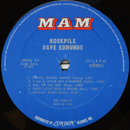 Dave Edmunds : Rockpile (LP, Album, Bes)