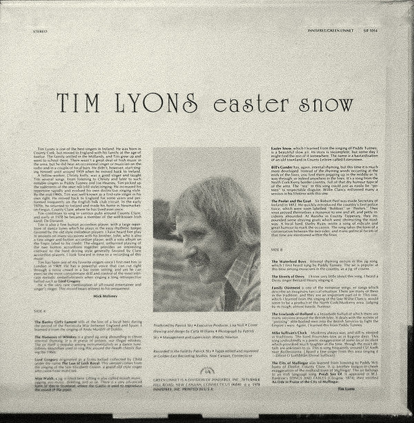Tim Lyons : Easter Snow (LP, Album)
