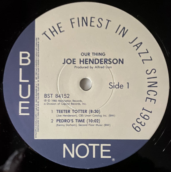 Joe Henderson : Our Thing (LP, Album, RE, RM, DMM)