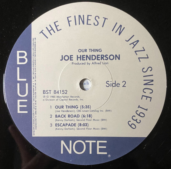 Joe Henderson : Our Thing (LP, Album, RE, RM, DMM)