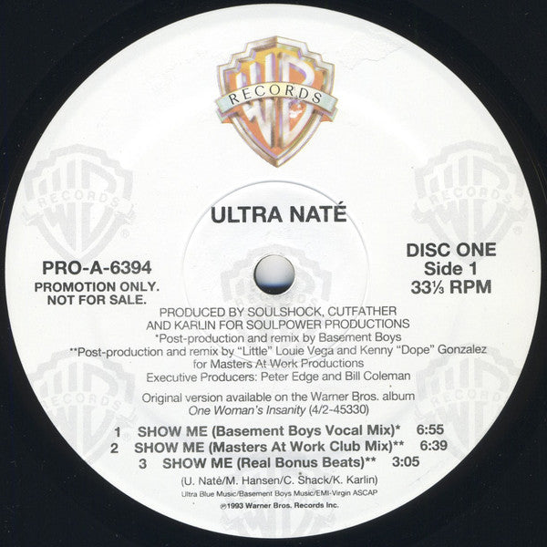Ultra Naté : Joy / Show Me (2x12", Promo)