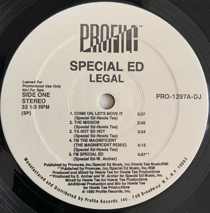 Special Ed : Legal (LP, Album, Promo)