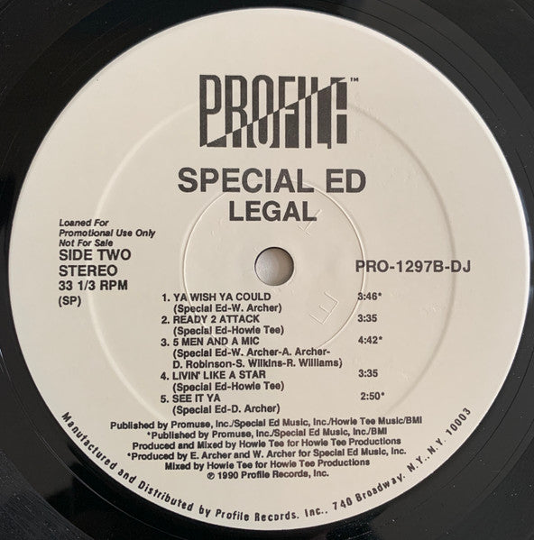 Special Ed : Legal (LP, Album, Promo)