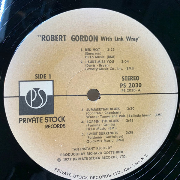 Robert Gordon (2) With Link Wray : Robert Gordon With Link Wray (LP, Album)