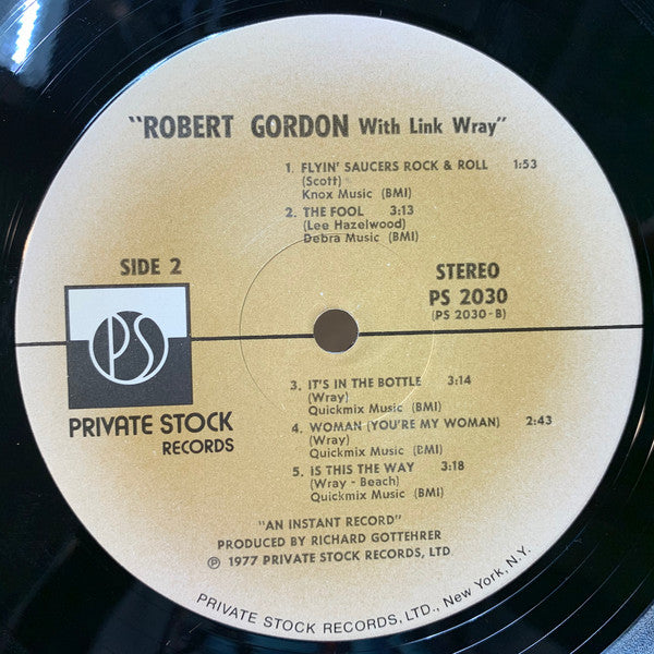 Robert Gordon (2) With Link Wray : Robert Gordon With Link Wray (LP, Album)
