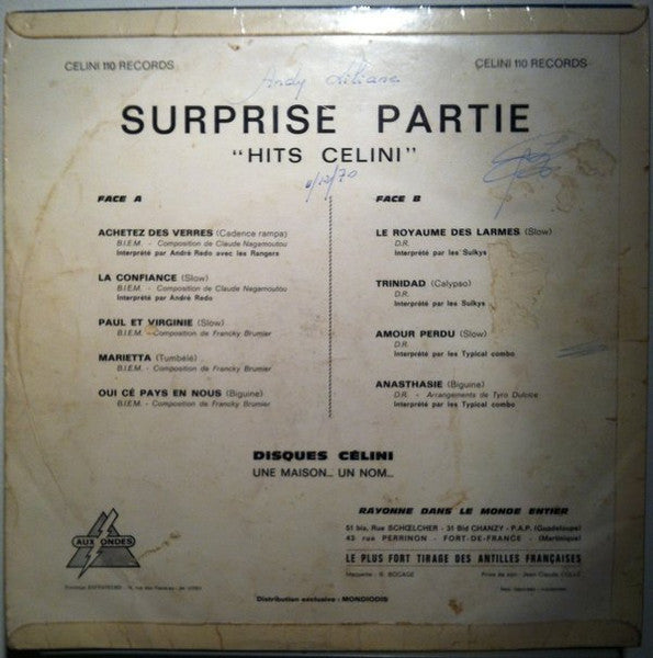 Various : Surprise Partie - "Hits Célini" (LP, Album)