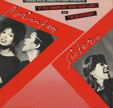 Pointer Sisters : If You Wanna Get Back Your Lady / I'm So Excited (12", Ind)