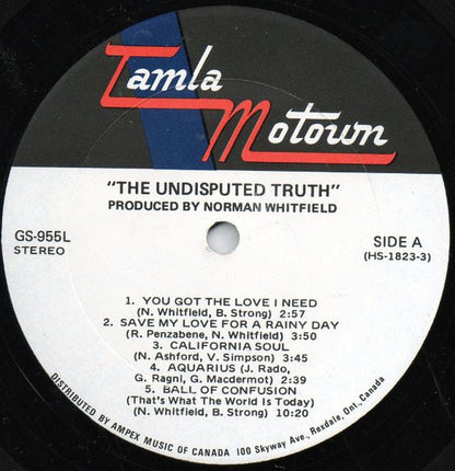 The Undisputed Truth : The Undisputed Truth (LP, Album)
