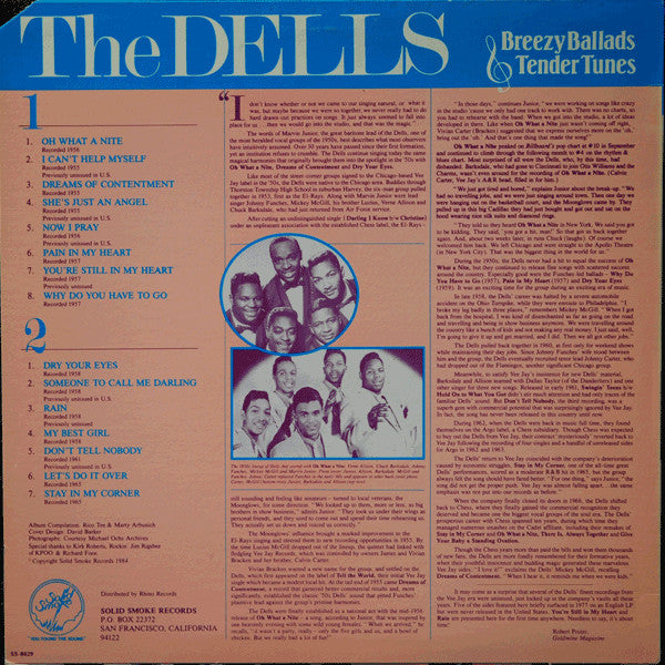 The Dells : Breezy Ballads & Tender Tunes (LP, Comp, Mono, Rai)
