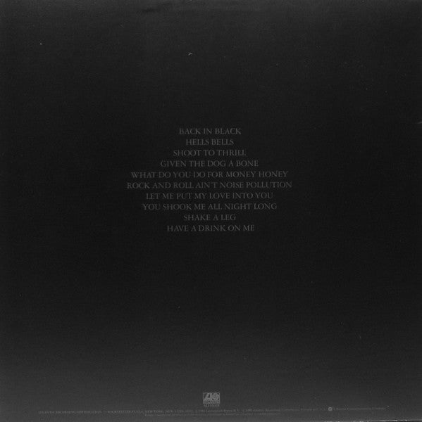 AC/DC : Back In Black (LP, Album, Spe)