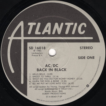 AC/DC : Back In Black (LP, Album, Spe)