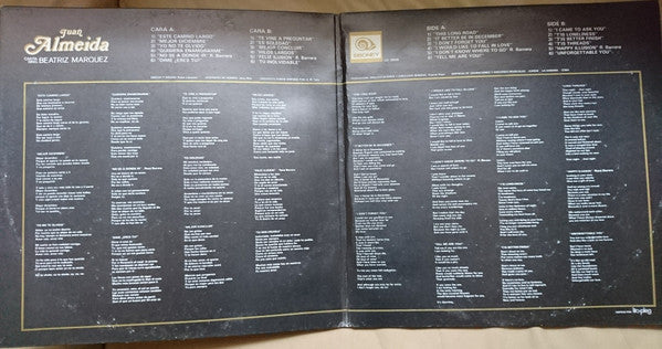 Juan Almeida Canta: Beatriz Márquez : Juan Almeida (LP, Album, Gat)