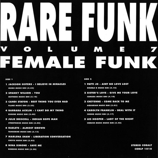 Various : Rare Funk Volume 7 - Female Funk (LP, Comp, Promo)