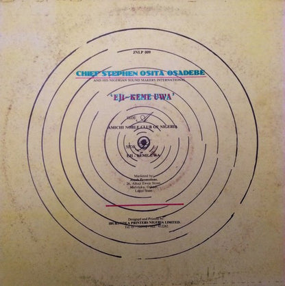 Chief Stephen Osita Osadebe & His Nigeria Sound Makers International : Eji - Keme Uwa (LP)
