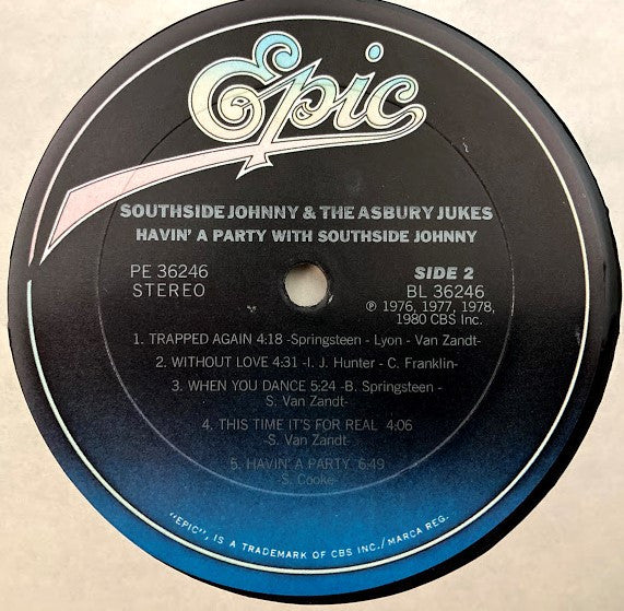 Southside Johnny & The Asbury Jukes : Havin' A Party With Southside Johnny (LP, Comp, RE, Car)