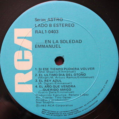 Emmanuel : ... En La Soledad (LP, Album)