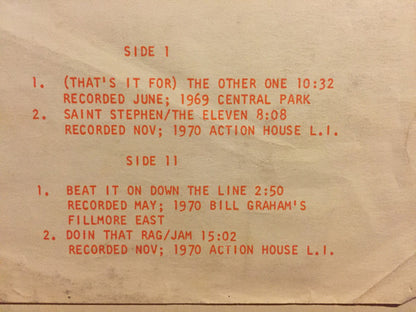 The Grateful Dead : Seven, Eleven Or Doubles: From The Time When The Grateful Dead Were The Grateful Dead (LP, Unofficial)
