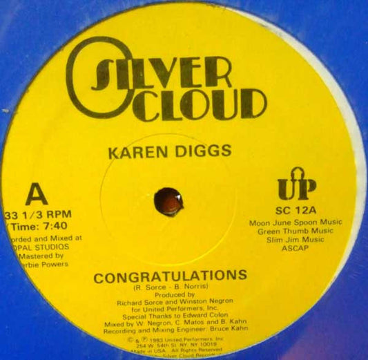 Karen Diggs : Congratulations (12")