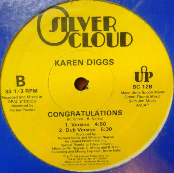Karen Diggs : Congratulations (12")