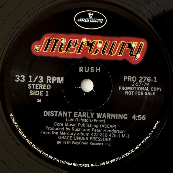 Rush : Distant Early Warning (12", Promo)