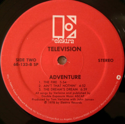 Television : Adventure (LP, Album, SP )