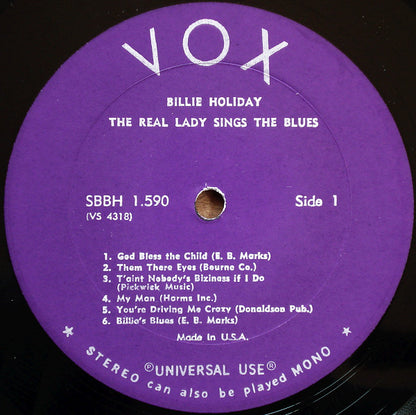 Billie Holiday : The Real Lady Sings The Blues (LP, Comp)