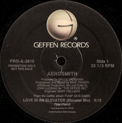 Aerosmith : Love In An Elevator (12", Promo)