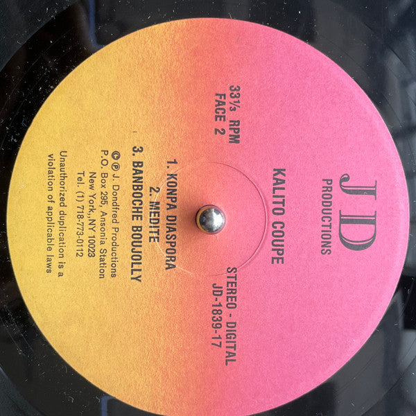 Kalito Coupé : 7 Marriages - Méditation (LP)