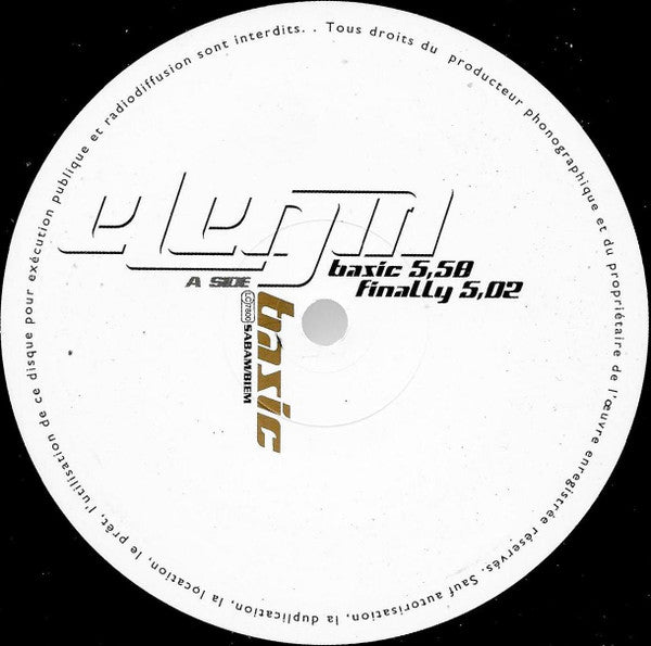 Elegia : Basic (12", Single)