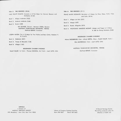 The Biedermeier Chamber Ensemble, Tonkünstler Orchestra, Dr. Kurt List : History Of Baroque Music (3xLP, Comp + Box)