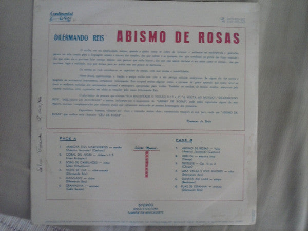 Dilermando Reis : Abismo De Rosas (LP, Album, RP)