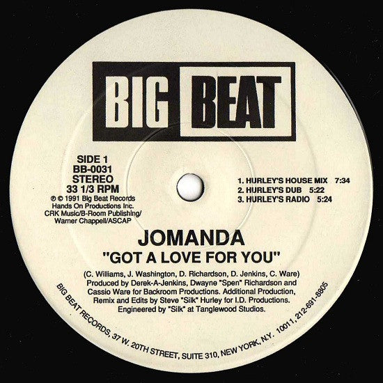 Jomanda : Got A Love For You (12")