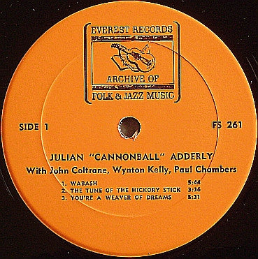 Cannonball Adderley : Julian "Cannonball" Adderly (LP, Comp)