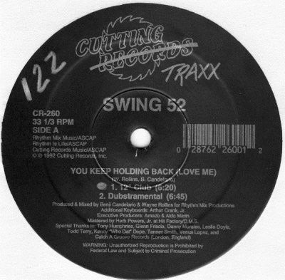 Swing 52 : You Keep Holding Back (Love Me) (12")