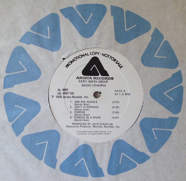 Patti Smith Group : Radio Ethiopia (LP, Album, Promo, Pet)