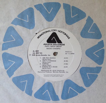 Patti Smith Group : Radio Ethiopia (LP, Album, Promo, Pet)
