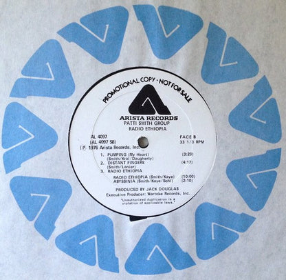 Patti Smith Group : Radio Ethiopia (LP, Album, Promo, Pet)