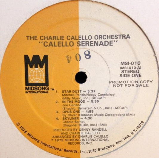 The Charlie Calello Orchestra : Calello Serenade (LP, Album, Promo)