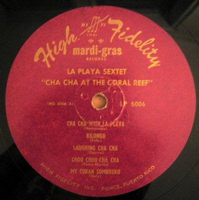 La Playa Sextet : Cha Cha Cha At The Coral Reef  (LP, Album, Mono)