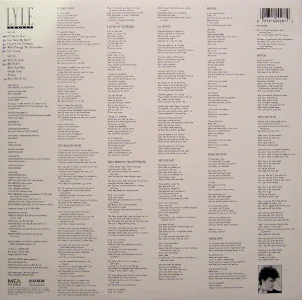 Lyle Lovett : Pontiac (LP, Album, Pin)