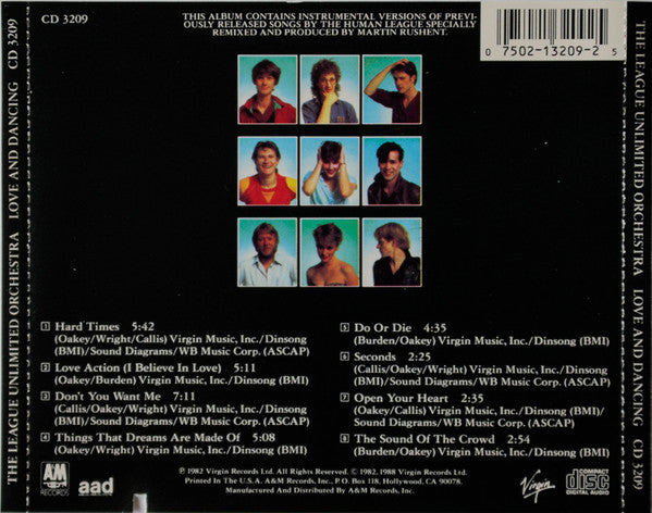 The League Unlimited Orchestra : Love And Dancing (CD, Album, RE)