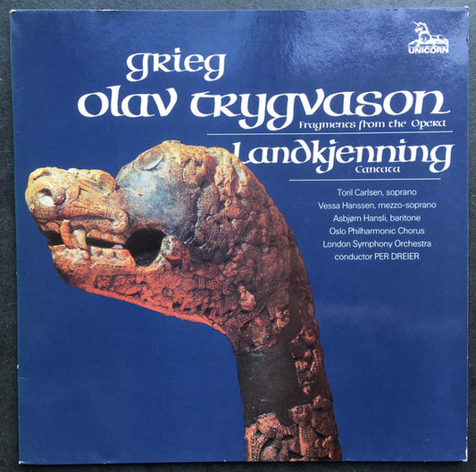 Edvard Grieg : Olav Trygvason Fragments From The Opera / Landkjenning Cantata (LP)