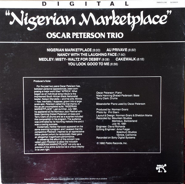 The Oscar Peterson Trio : Nigerian Marketplace (LP, Album)
