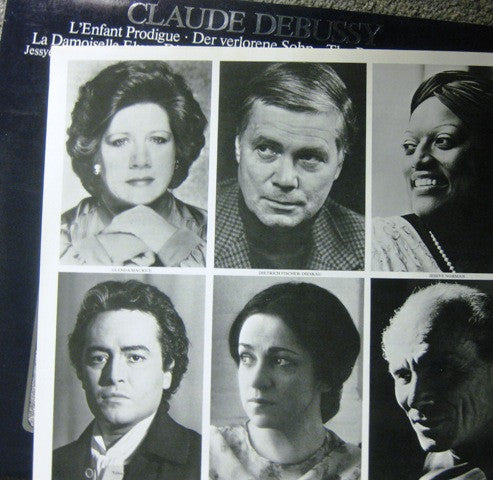 Claude Debussy − Jessye Norman, José Carreras, Dietrich Fischer-Dieskau, Ileana Cotrubas, Glenda Maurice, Gary Bertini : L'Enfant Prodigue = Der Verlorene Sohn = The Prodigal Son / La Damoiselle Elue = Die Auserwählte Jungfrau = The Blessed Damozel (LP, Album)