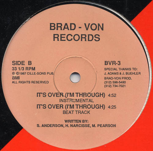 Sandy Anderson : It's Over (I'm Through) (12")